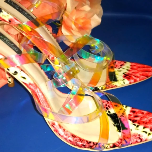 Strappy Iridescent Heels - Picture 2 of 7